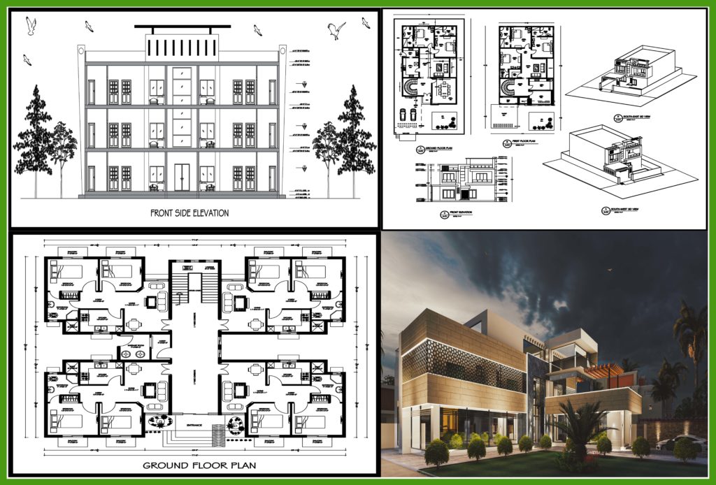 Achitecture 3D and 2D Plan - Global Detailing Consultant-Steel ...